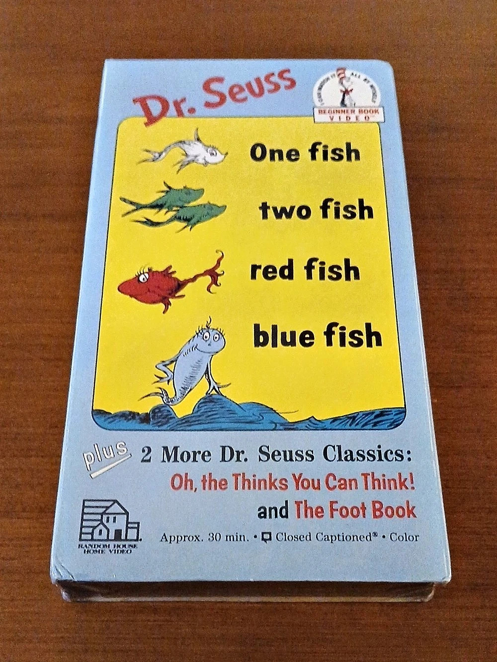 1992 Dr. Seuss One Fish Two Fish Red Fish Blue Fish VHS New Sealed Vintage